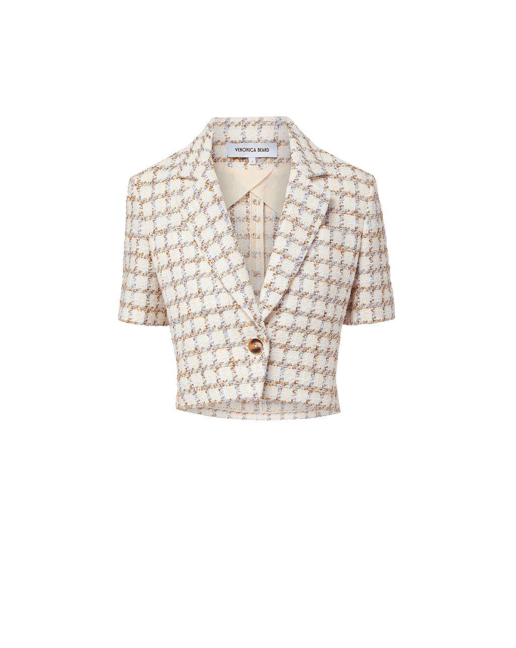 Veronica Beard Montenegro Tweed Jacket - Ecru Multi