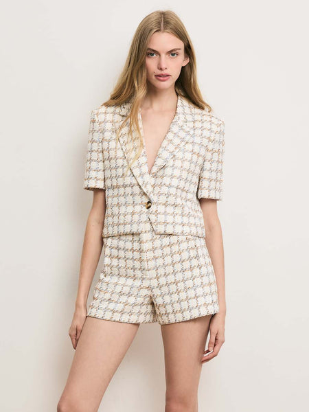 Jazmin Tweed Short in Ecru Multi | Veronica Beard