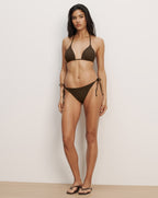 Veronica Beard Solara Bikini Top - Mocha