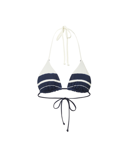Veronica Beard Solara Bikini Top - Navy Multi