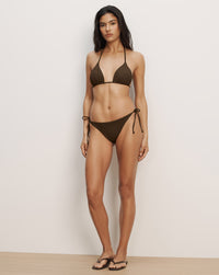 Veronica Beard Solara Bikini Bottom - Mocha