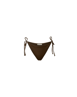Veronica Beard Brown bikini bottom with side ties.
