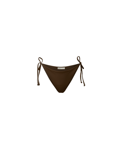 Veronica Beard Brown bikini bottom with side ties.