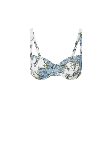 Veronica Beard Rosella Bikini Top - Blue Multi