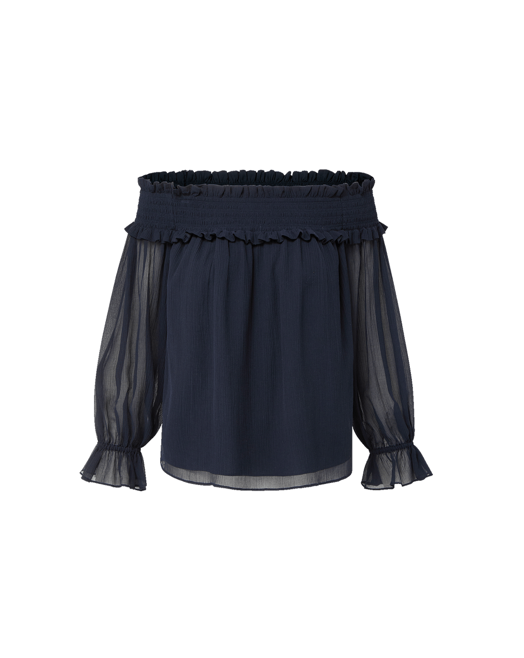 Veronica Beard Callum Off-the-Shoulder Top - Navy