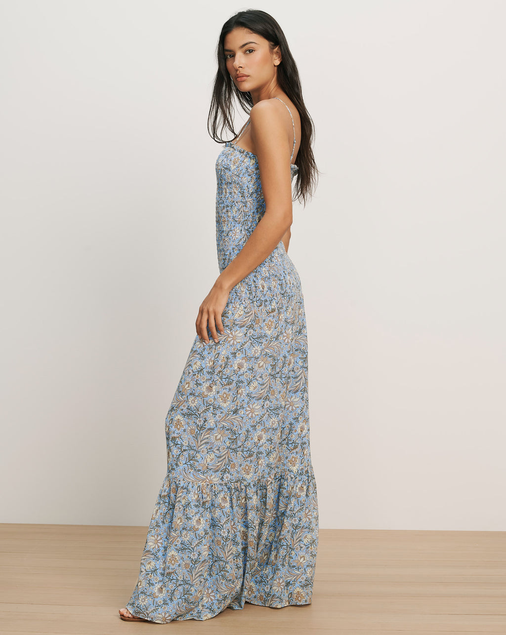 bohemian egyptian elements women's vacation vest maxi dress its a perfect day LTS Tall Women's Blue Tile