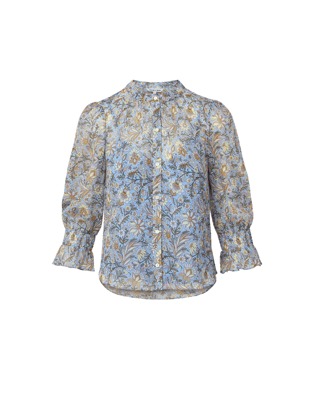 Veronica Beard Ashlynn Floral Blouse - Blue Jay Multi