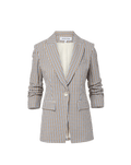 Veronica Beard Clayton Gingham Dickey Jacket - Acorn Multi