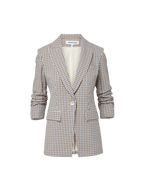 Veronica Beard Clayton Gingham Dickey Jacket - Acorn Multi