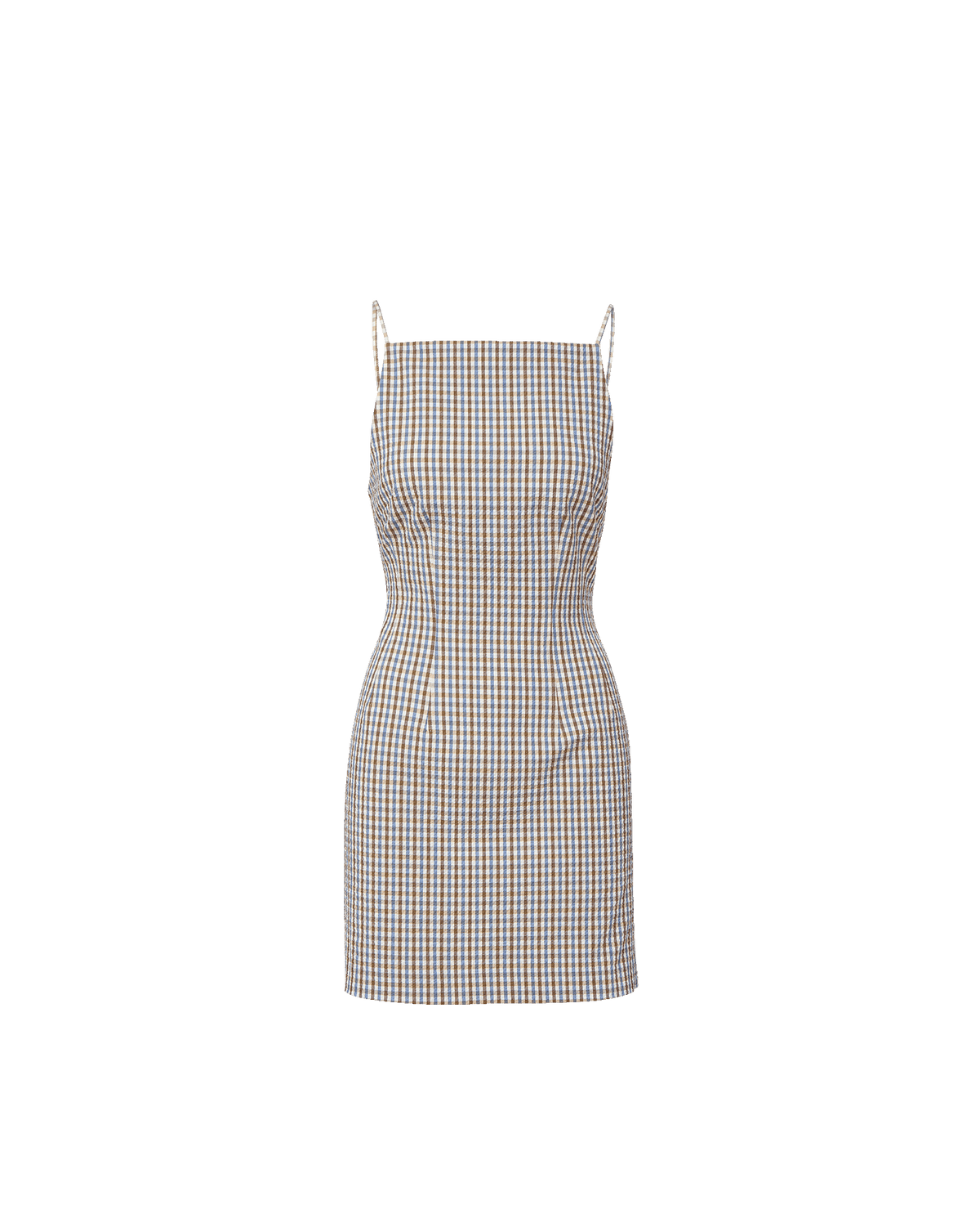 Chester Gingham Mini Dress in Acorn Multi | Veronica Beard