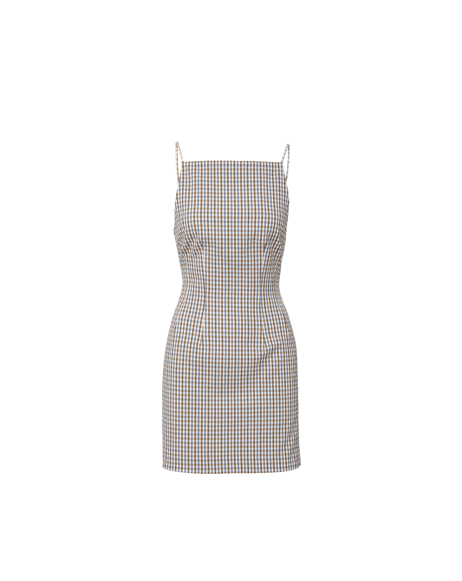 Chester Gingham Mini Dress in Acorn Multi | Veronica Beard