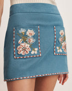 Veronica Beard Pallas Skirt - Sea Glare