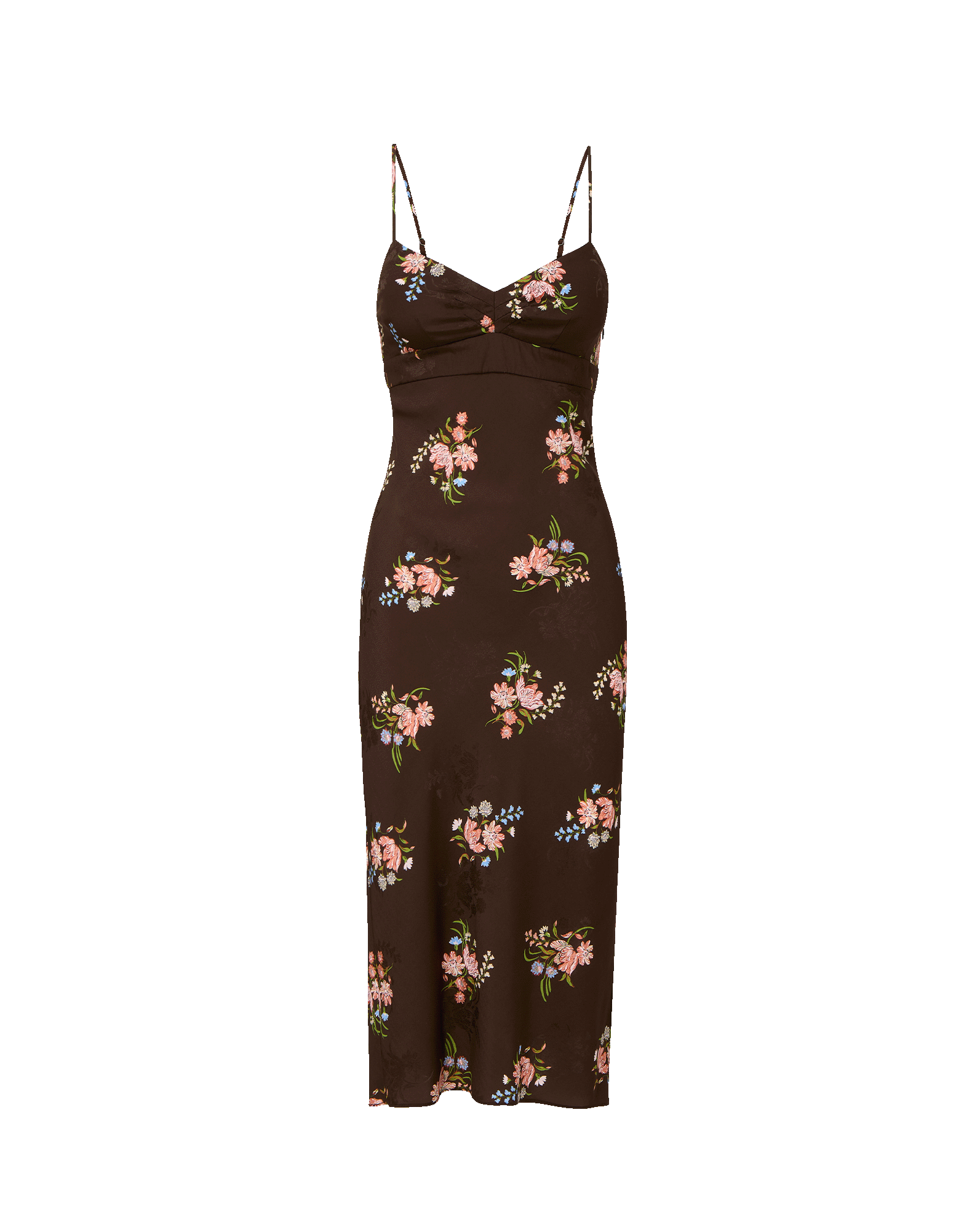 Shara Floral Slip Dress in Dark Mocha Multi | Veronica Beard Shara Floral Slip Dress in Dark Mocha Multi | Veronica Beard