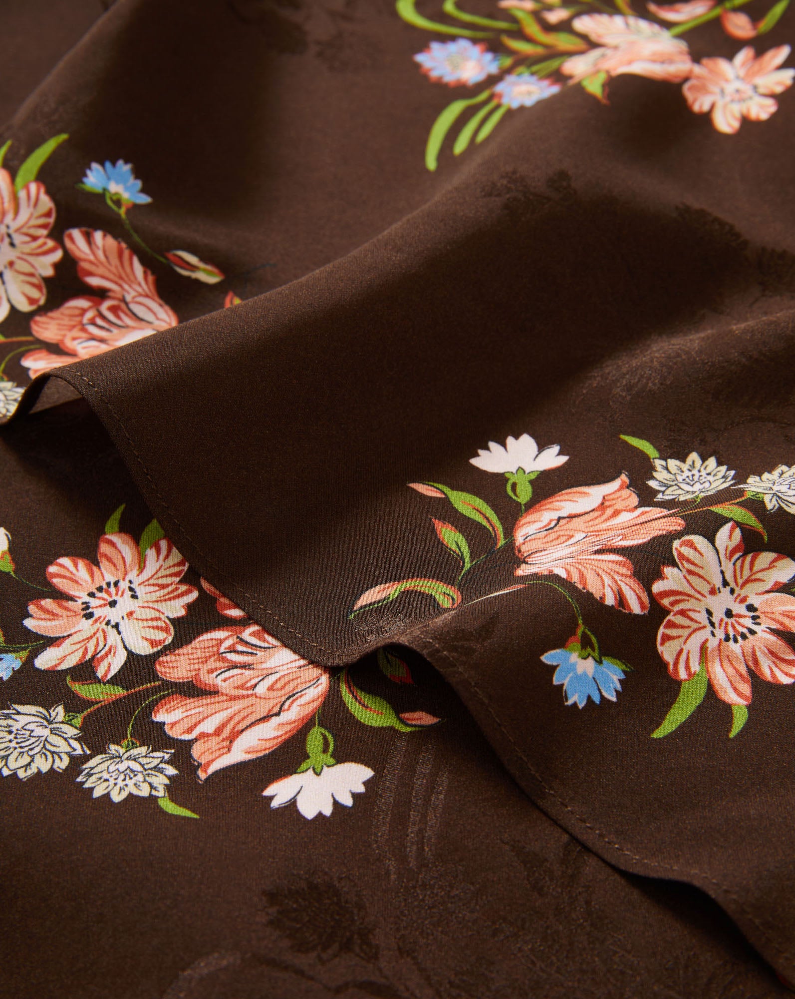 Veronica Beard Clover Skirt - Dark Mocha Multi