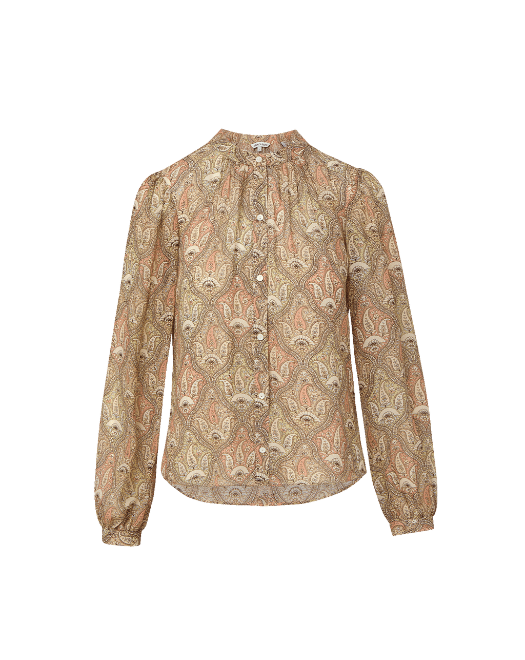 Veronica Beard Ashlynn Silk Blouse - Stone Khaki Multi