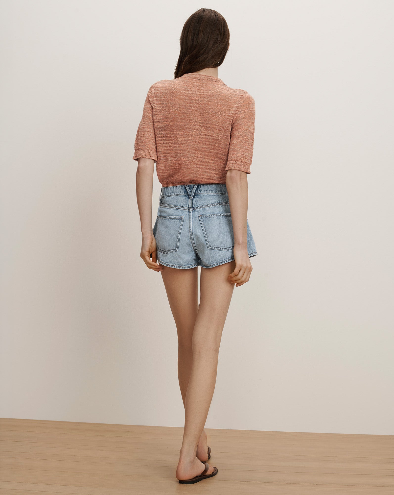 Shana Cardigan in Muted Coral Clay | Veronica Beard