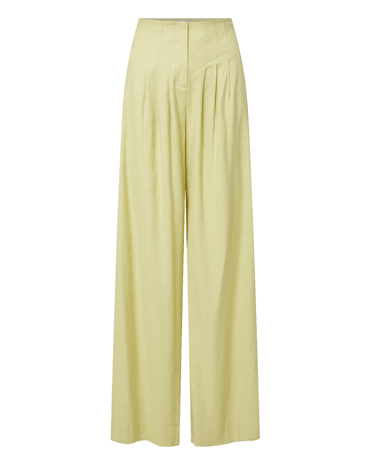 Hoyt Wide-Leg Pleated Pant in Pistachio | Veronica Beard