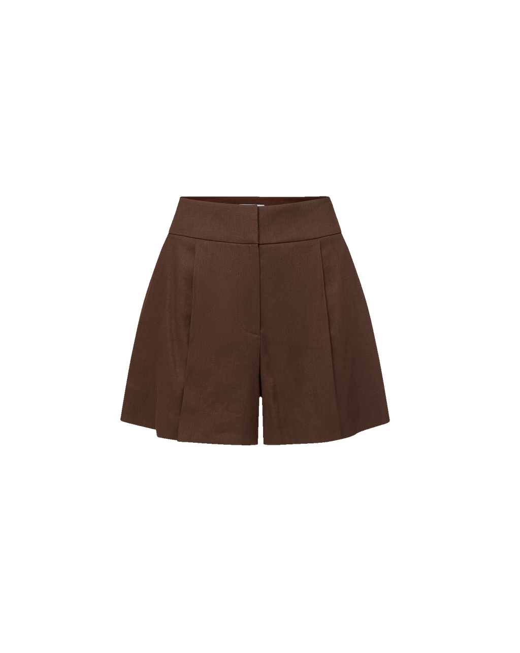 Veronica Beard Haina Pleated Short - Dark Mocha