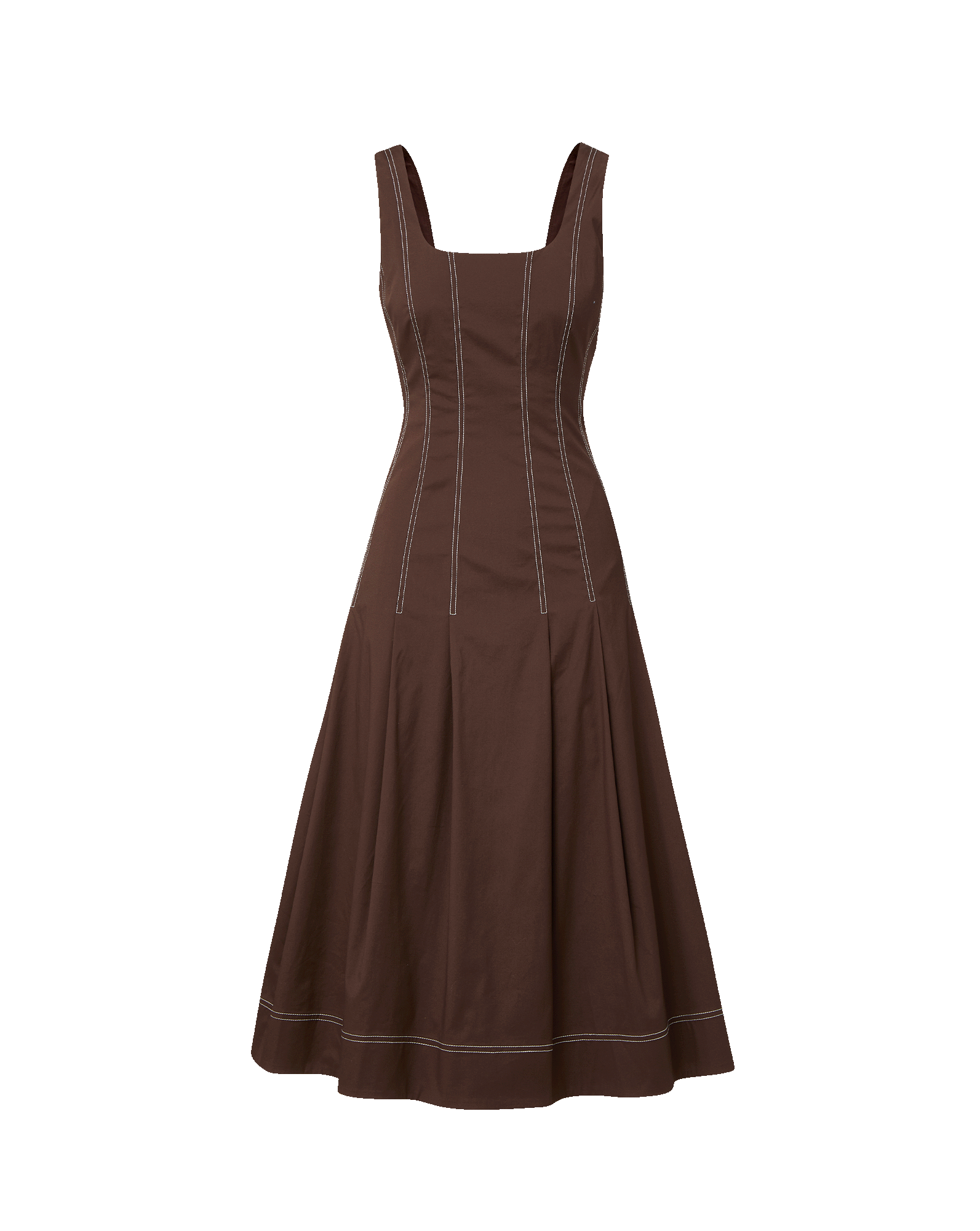 Veronica Beard Jolie Cotton Poplin Midi Dress | Dark Mocha | Size 10 Veronica Beard Jolie Cotton Poplin Midi Dress | Dark Mocha | Size 10
