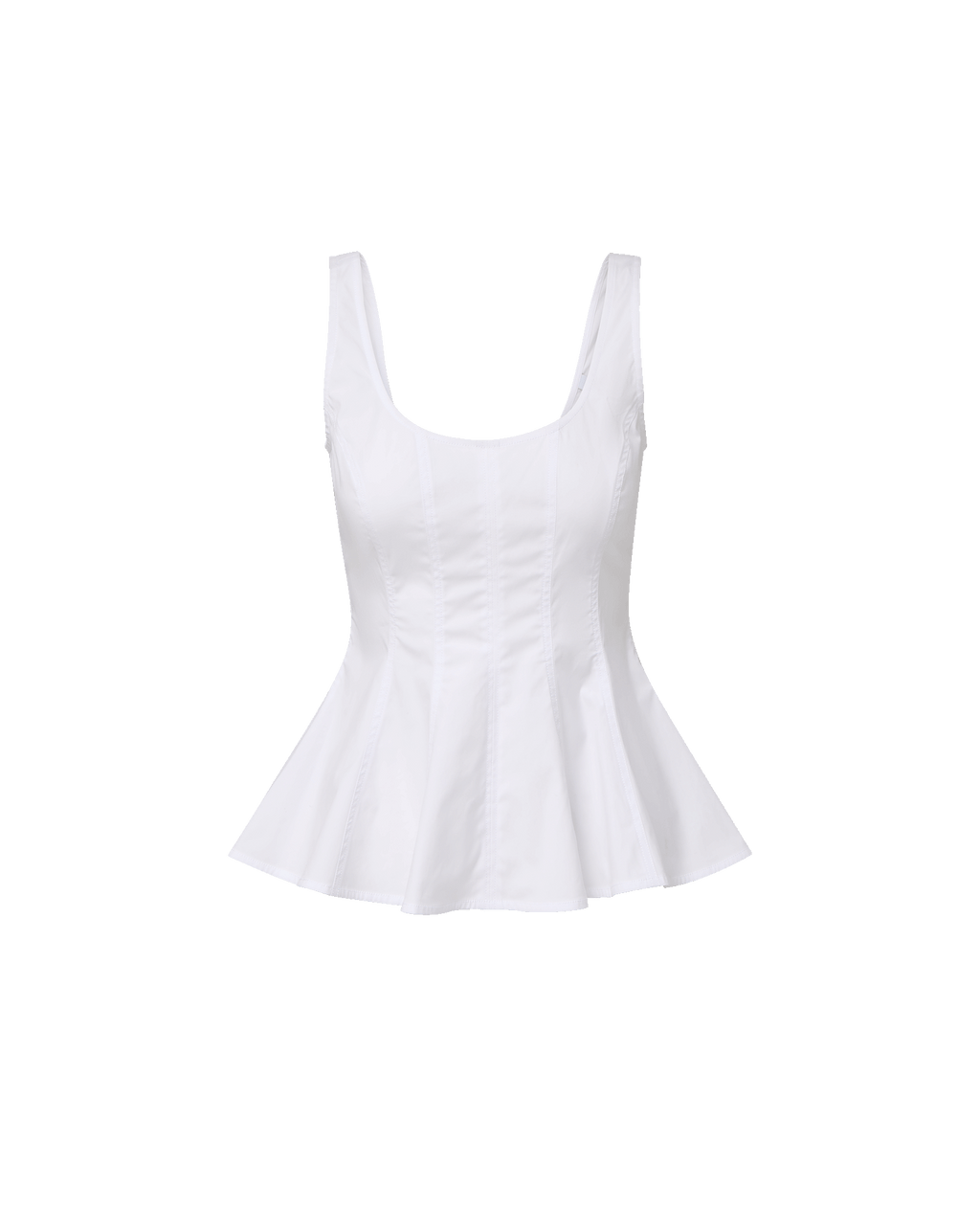 Veronica Beard Charlie Peplum Tank Top - White