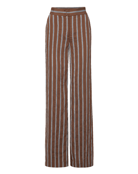 Veronica Beard Carraway Wide-Leg Pant - Dark Mocha Multi