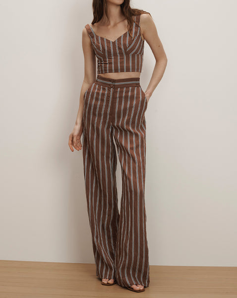 Veronica Beard Carraway Wide-Leg Pant | Dark Mocha | Size 00 Veronica Beard Carraway Wide-Leg Pant | Dark Mocha | Size 00