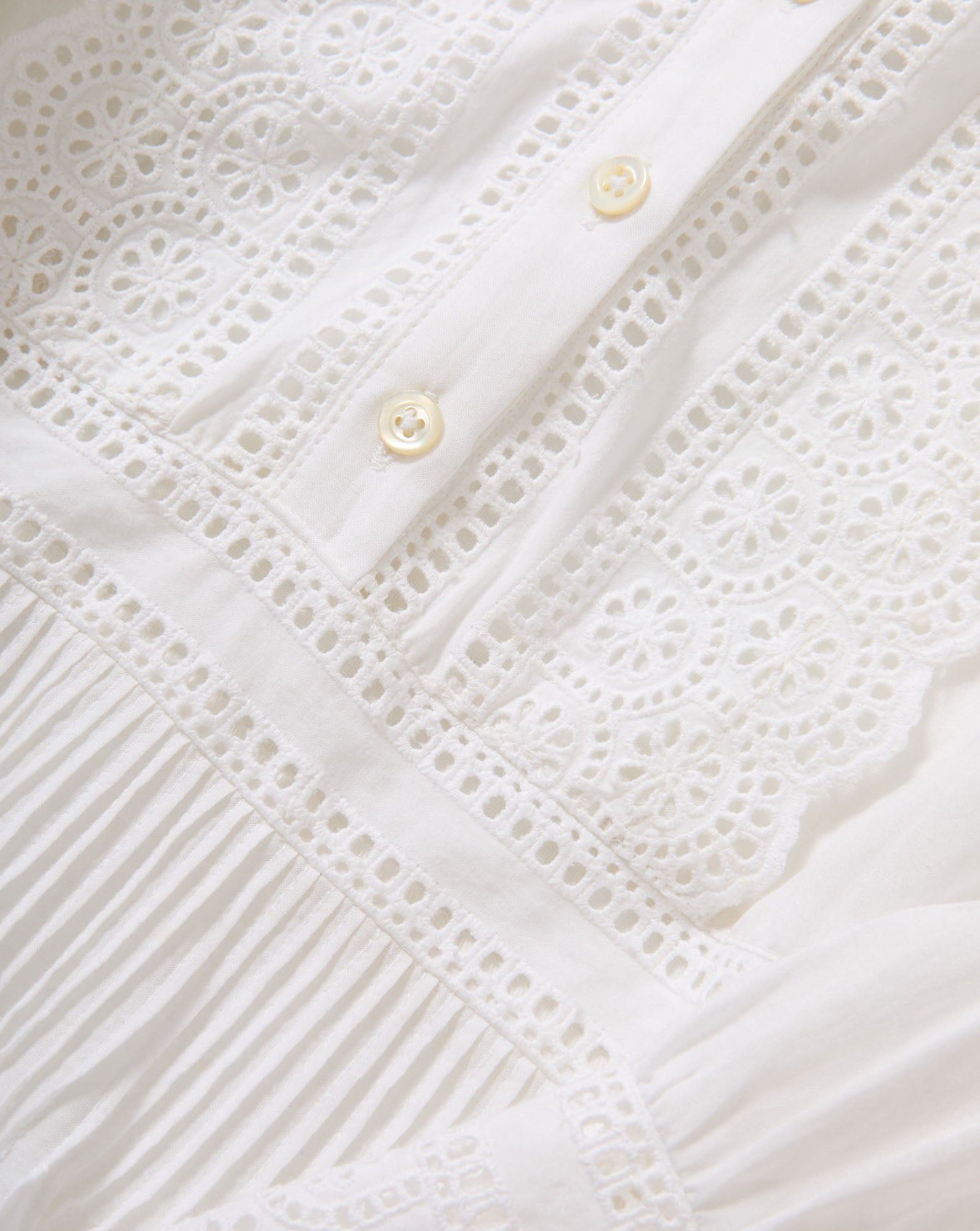 Marguerite Eyelet Mini Dress in White | Veronica Beard