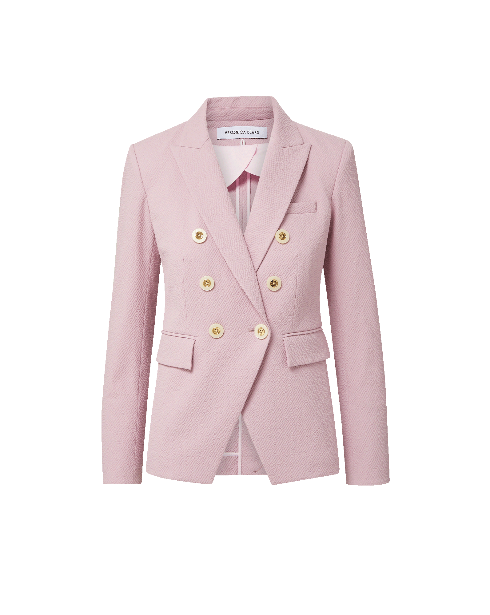 Veronica Beard Miller Seersucker Dickey Jacket - Pale Orchid Haze