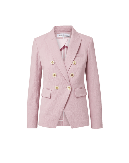 Veronica Beard Miller Seersucker Dickey Jacket - Pale Orchid Haze
