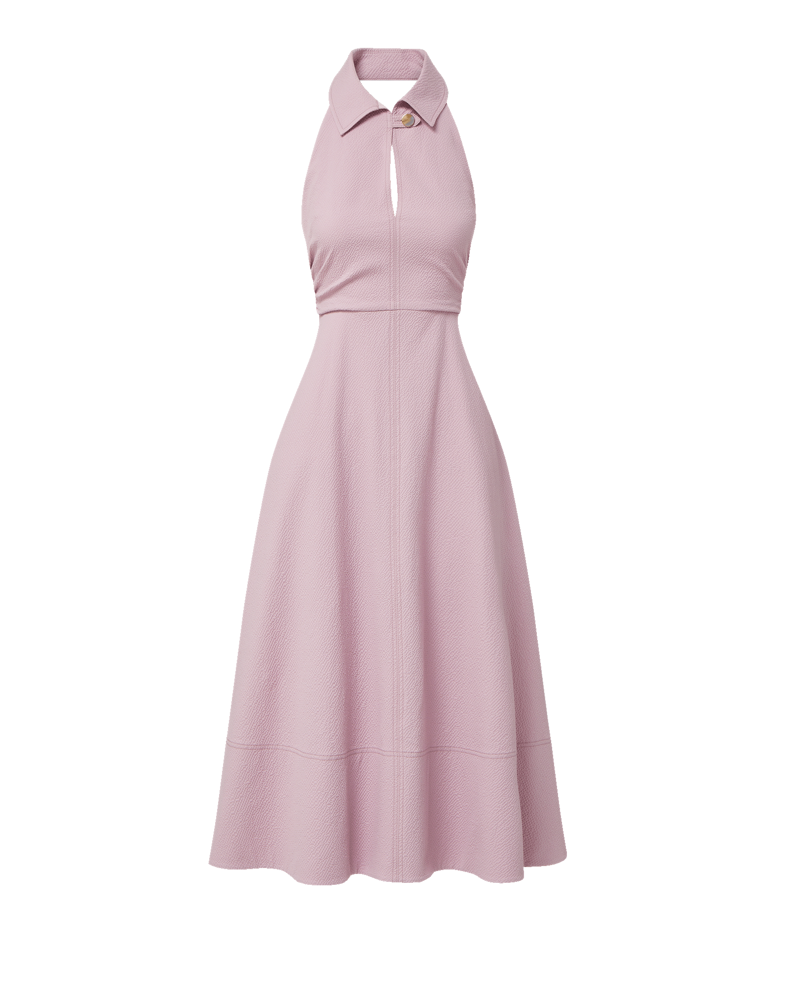 Veronica Beard Mackey Seersucker Halter Midi Dress | Pale Orchid Haze | Size 10 Veronica Beard Mackey Seersucker Halter Midi Dress | Pale Orchid Haze | Size 10