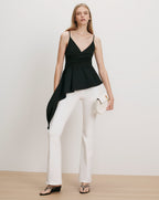 Veronica Beard Solange Wrap Top - Black