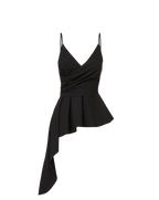Veronica Beard Solange Wrap Top - Black