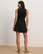 Veronica Beard Haleem Eyelet Mini Dress - Black