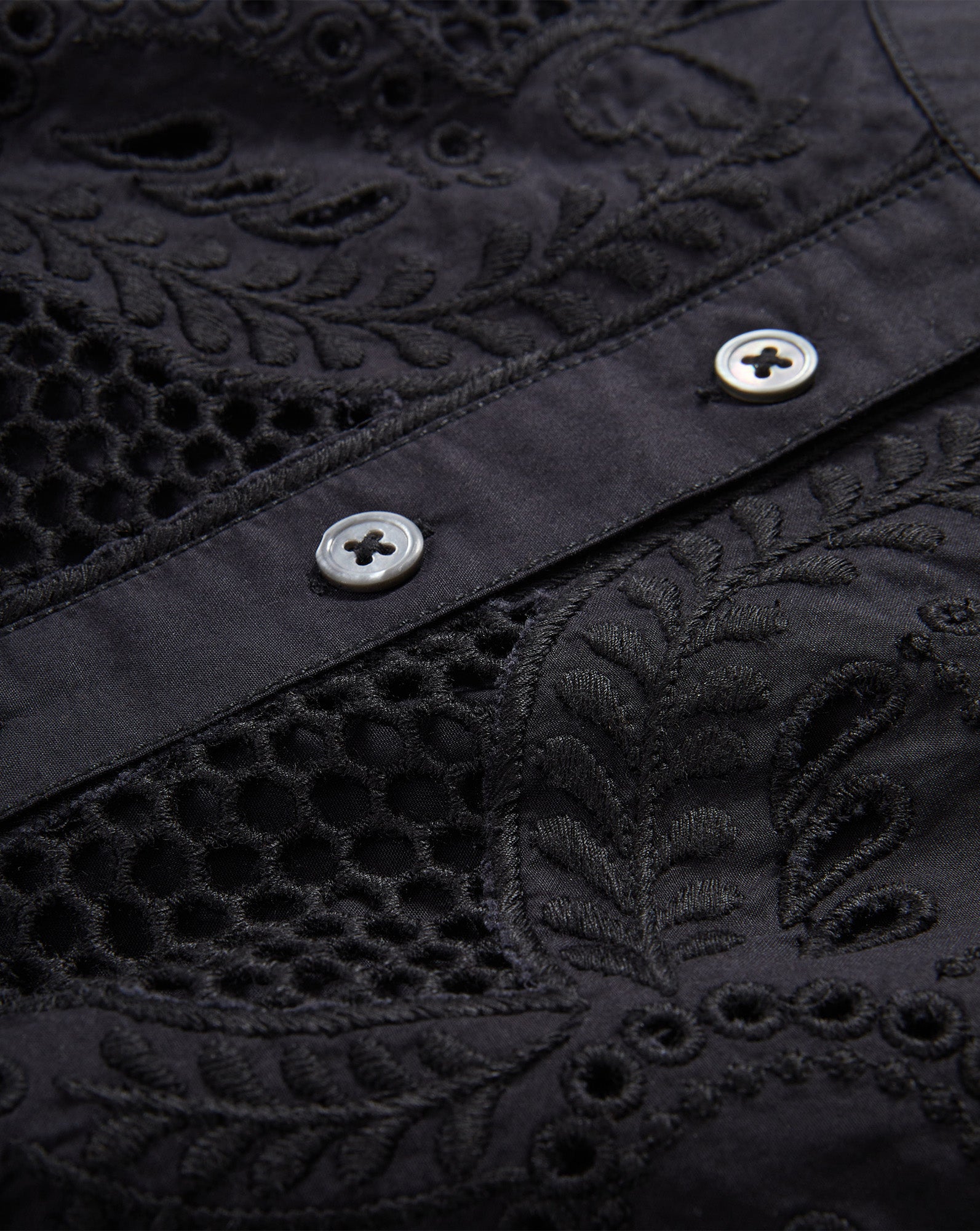 Veronica Beard Haleem Eyelet Mini Dress - Black