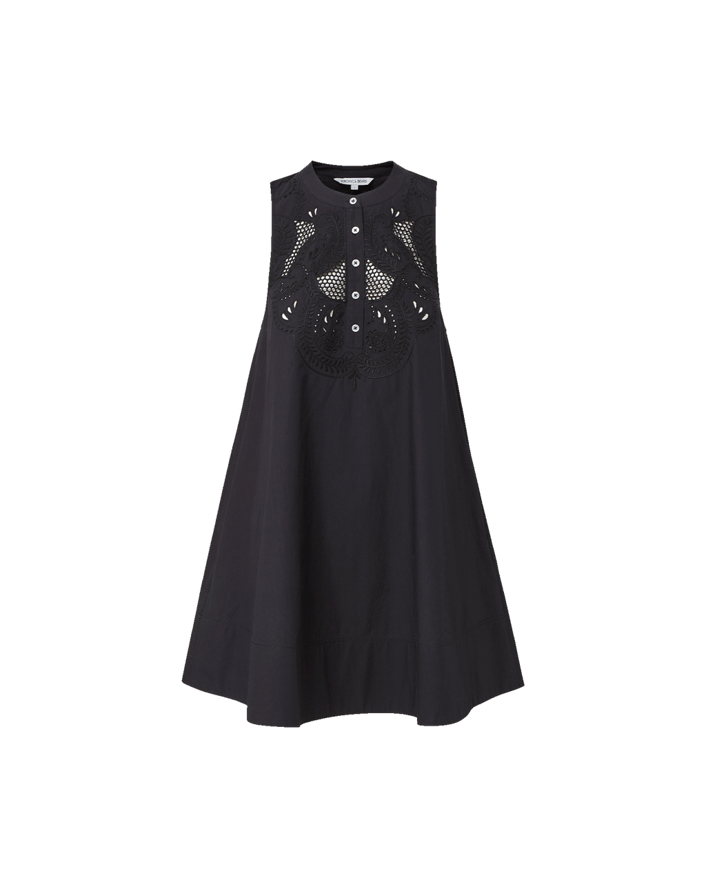 Veronica Beard Haleem Eyelet Mini Dress - Black