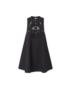 Veronica Beard Haleem Eyelet Mini Dress - Black