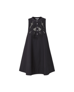 Veronica Beard Haleem Eyelet Mini Dress - Black