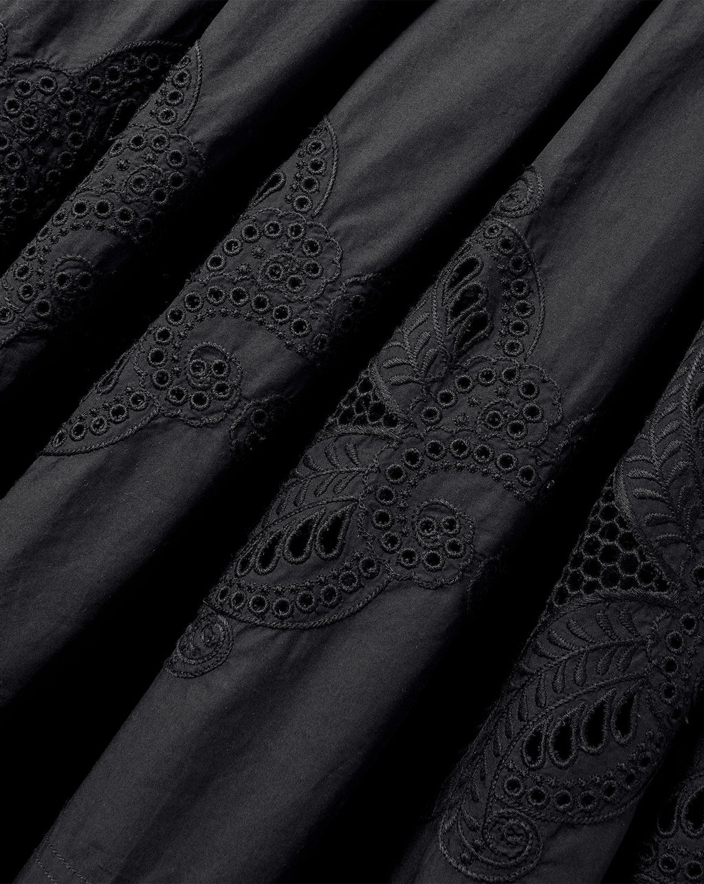 Veronica Beard Fynnley Embroidered Midi Skirt - Black