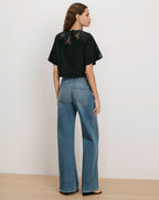 Veronica Beard Errol Embroidered Top - Black