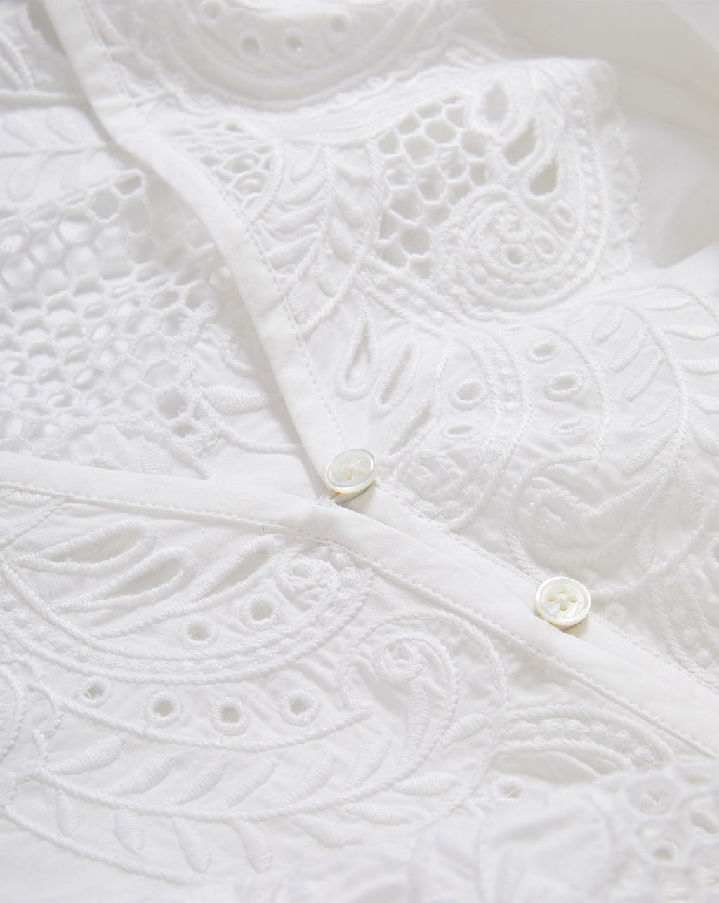 Veronica Beard Suniva Embroidered Shirt - White