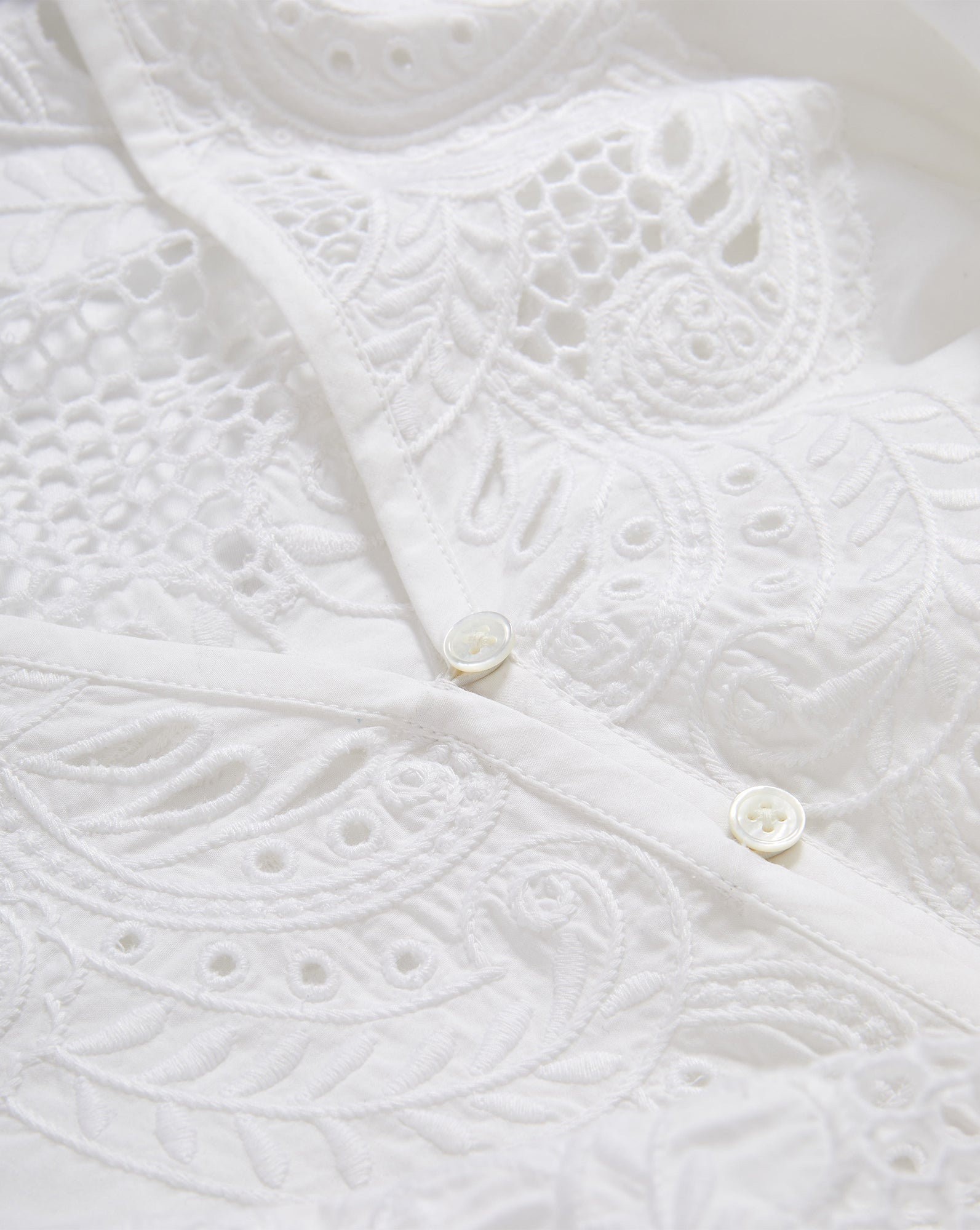 Veronica Beard Suniva Embroidered Shirt - White