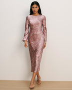 Veronica Beard Gemma Silk-Blend Midi Dress - Orchid Haze