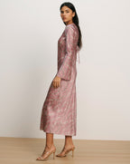 Veronica Beard Gemma Silk-Blend Midi Dress - Orchid Haze