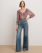 Veronica Beard Hewitts Floral Blouse - Orchid Haze Multi