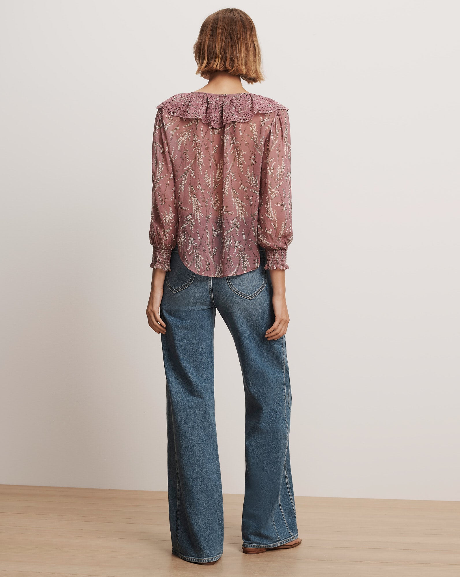 Hewitts Floral Blouse in Orchid Haze Multi | Veronica Beard