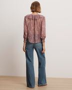 Veronica Beard Hewitts Floral Blouse - Orchid Haze Multi