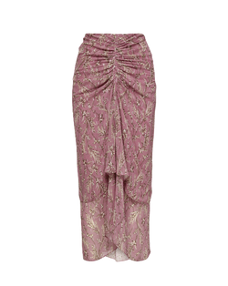Veronica Beard Sira Floral Midi Skirt - Orchid Haze Multi