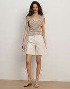 Veronica Beard Selwyn Knit Tank Top - Beige Multi
