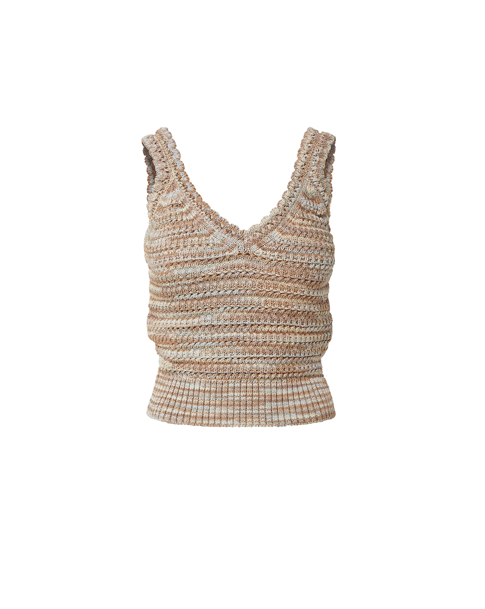 Selwyn Knit Tank Top in Beige Multi | Veronica Beard Selwyn Knit Tank Top in Beige Multi | Veronica Beard