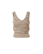 Veronica Beard Selwyn Knit Tank Top - Beige Multi